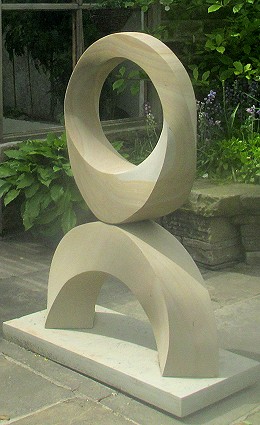 Jim Milner Geometric Sculpture Möbius I on stand