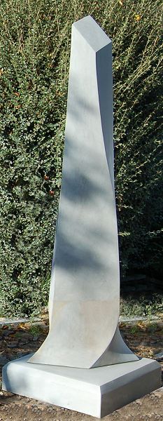 Geometric stone sculpture Blue Obelisk - main