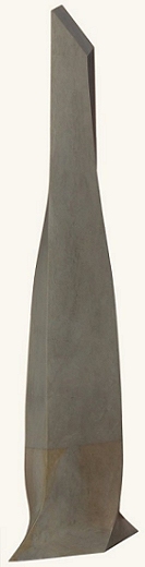 Geometric stone sculpture Blue Obelisk - 2