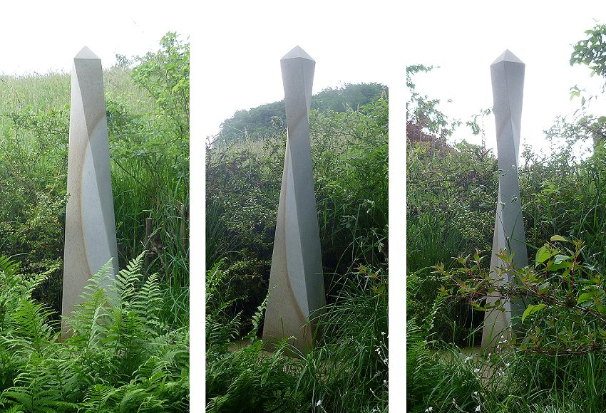 Geometric stone sculpture Obelisk 5