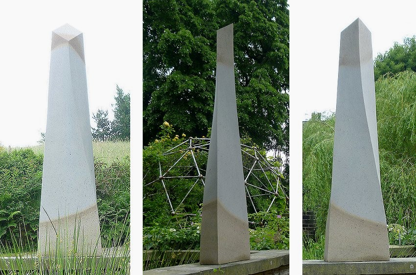 Geometric stone sculpture Obelisk 6