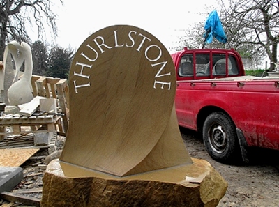 Thurlstone boundary stone ready to be delivered