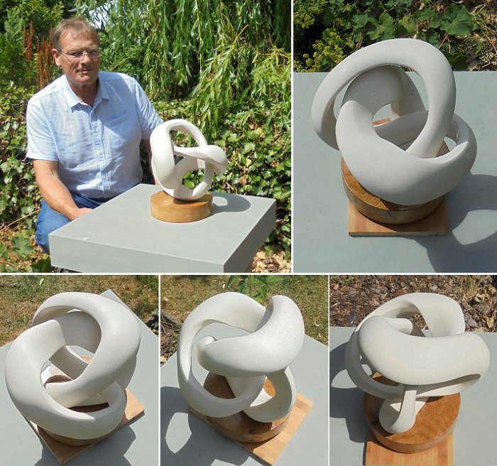 Jan M Fielden trefoil mobius sculpture
