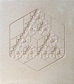 Fractal relief stone sculpture